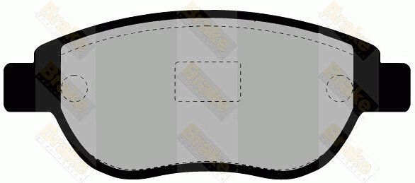 BRAKE ENGINEERING Комплект тормозных колодок, дисковый тормоз PA1419